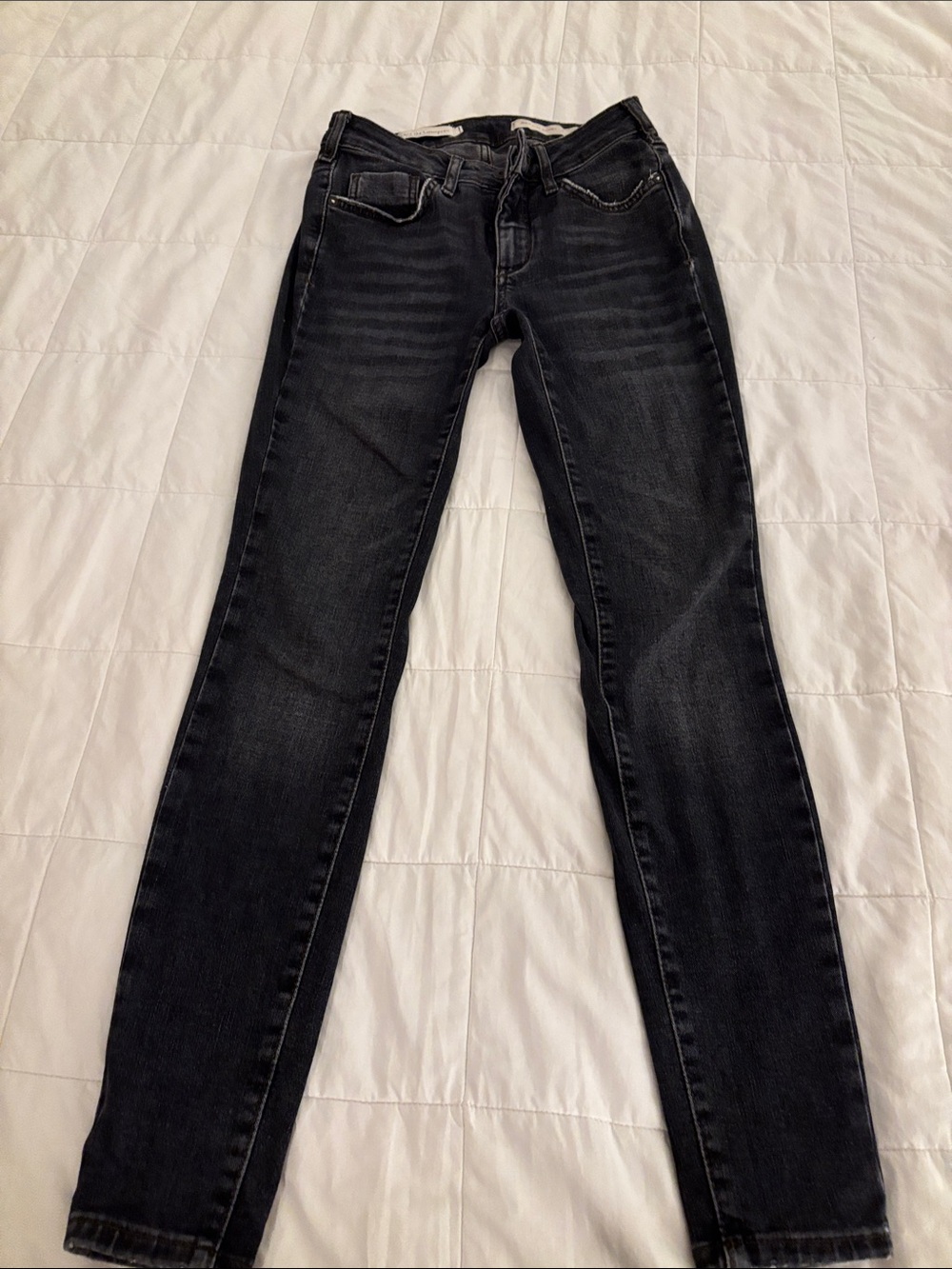 Anthropologie Pilcro and the Letterpress Women's Slim Black Washed Jeans Sz 25